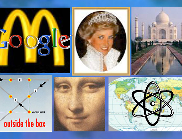 A collage of different pictures with the word " google ".